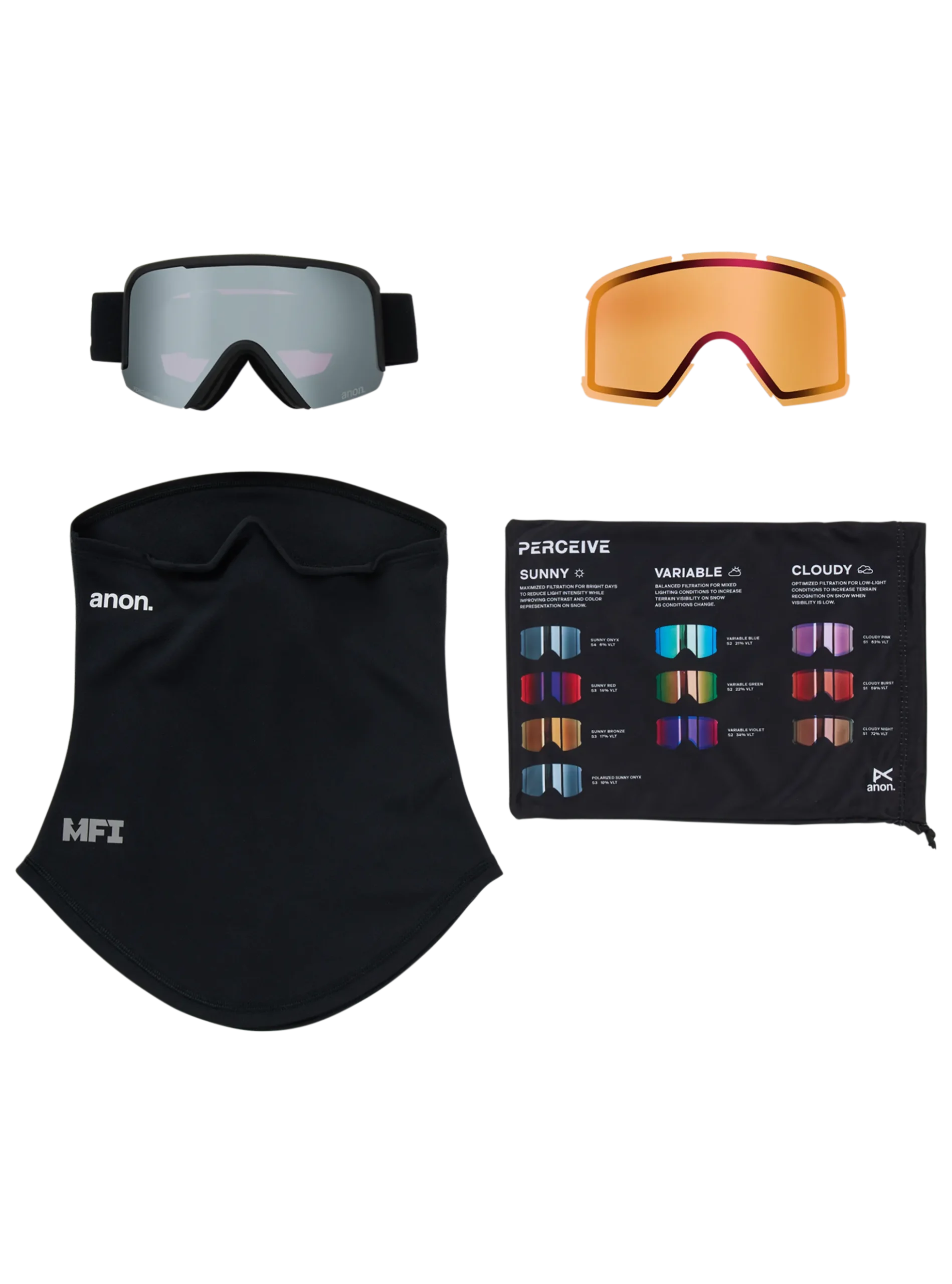 Anon Nesa Goggles + Bonus Lens + MFI® Face Mask